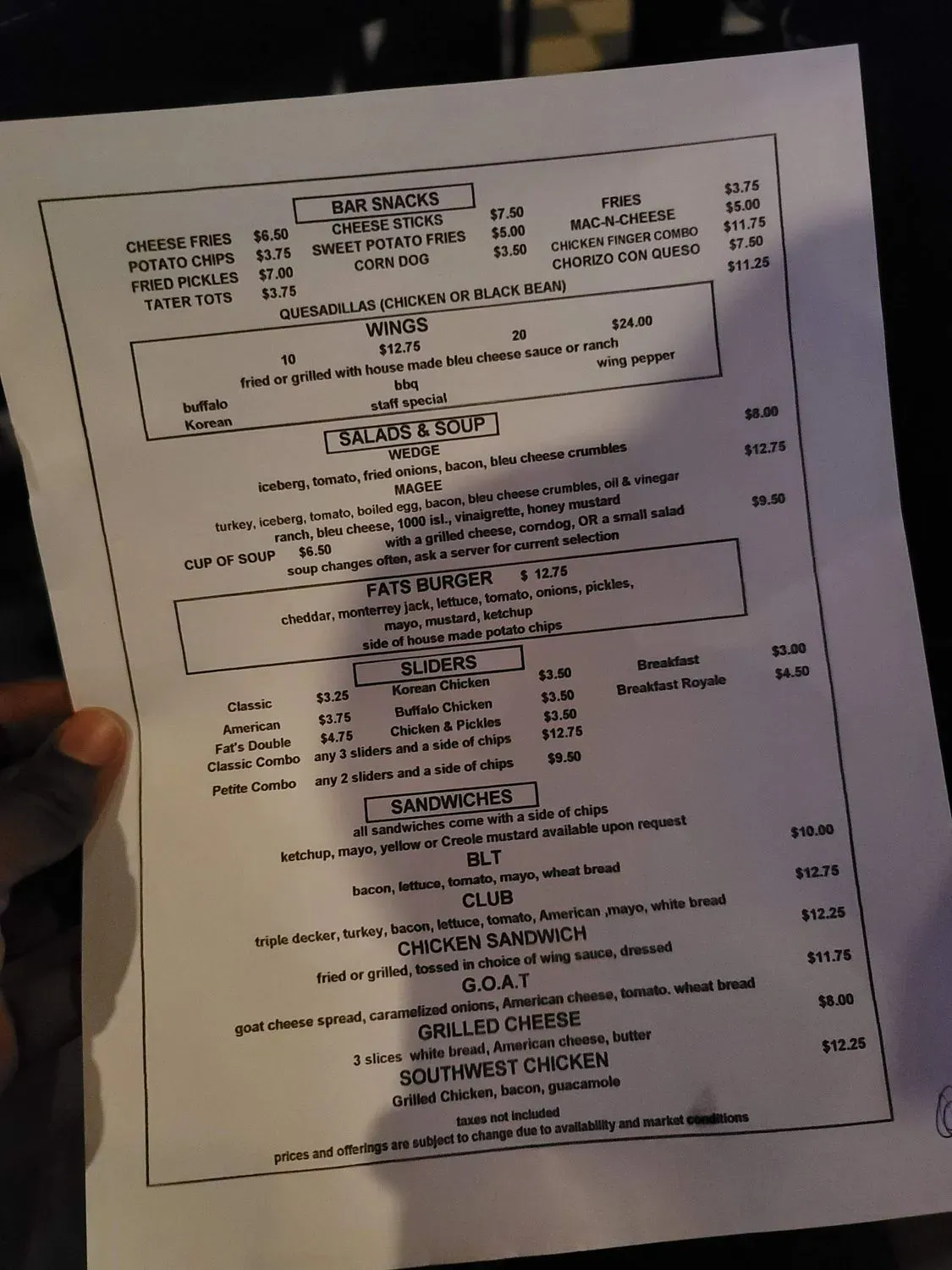 Menu 1