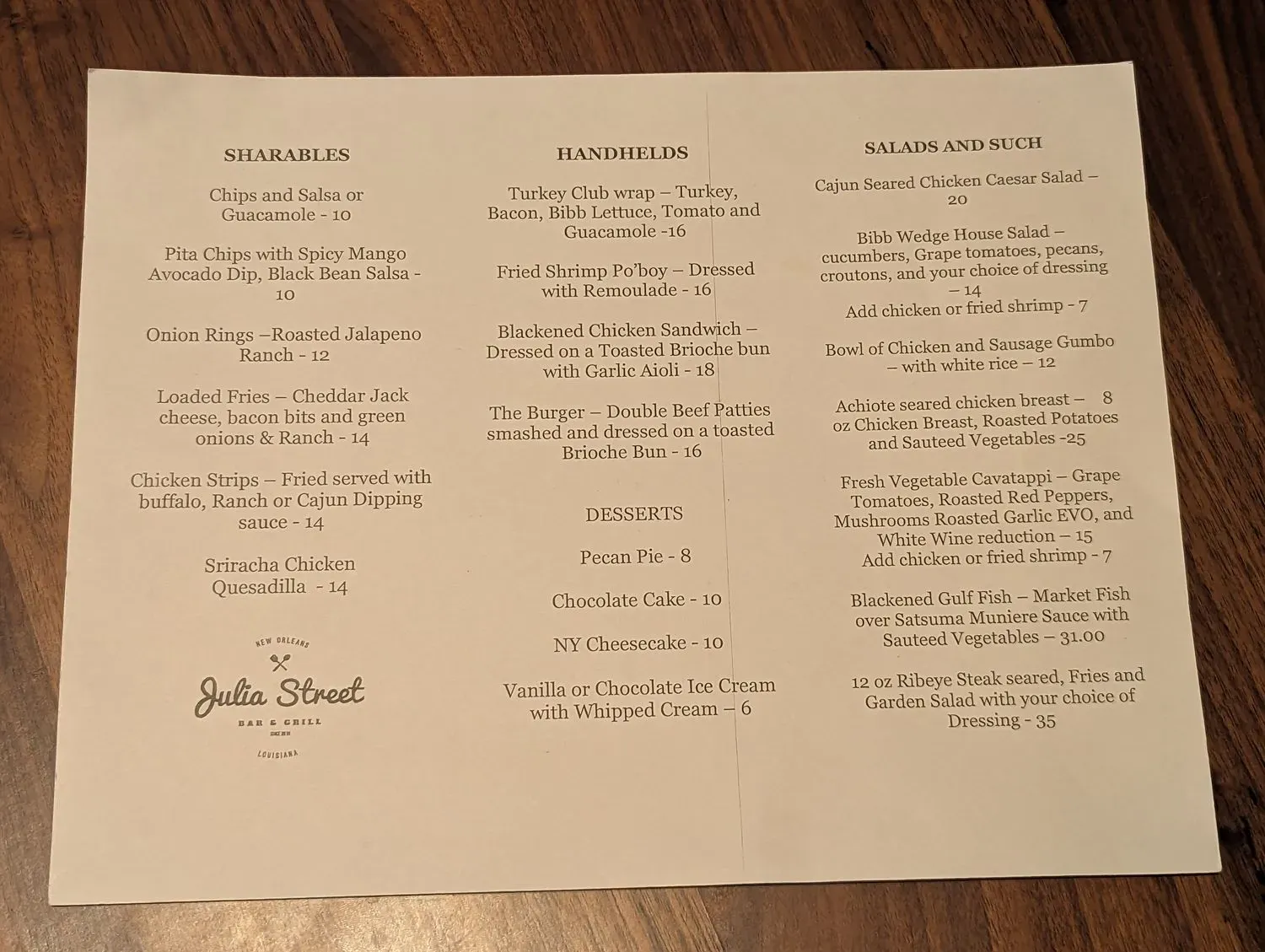 Menu 1