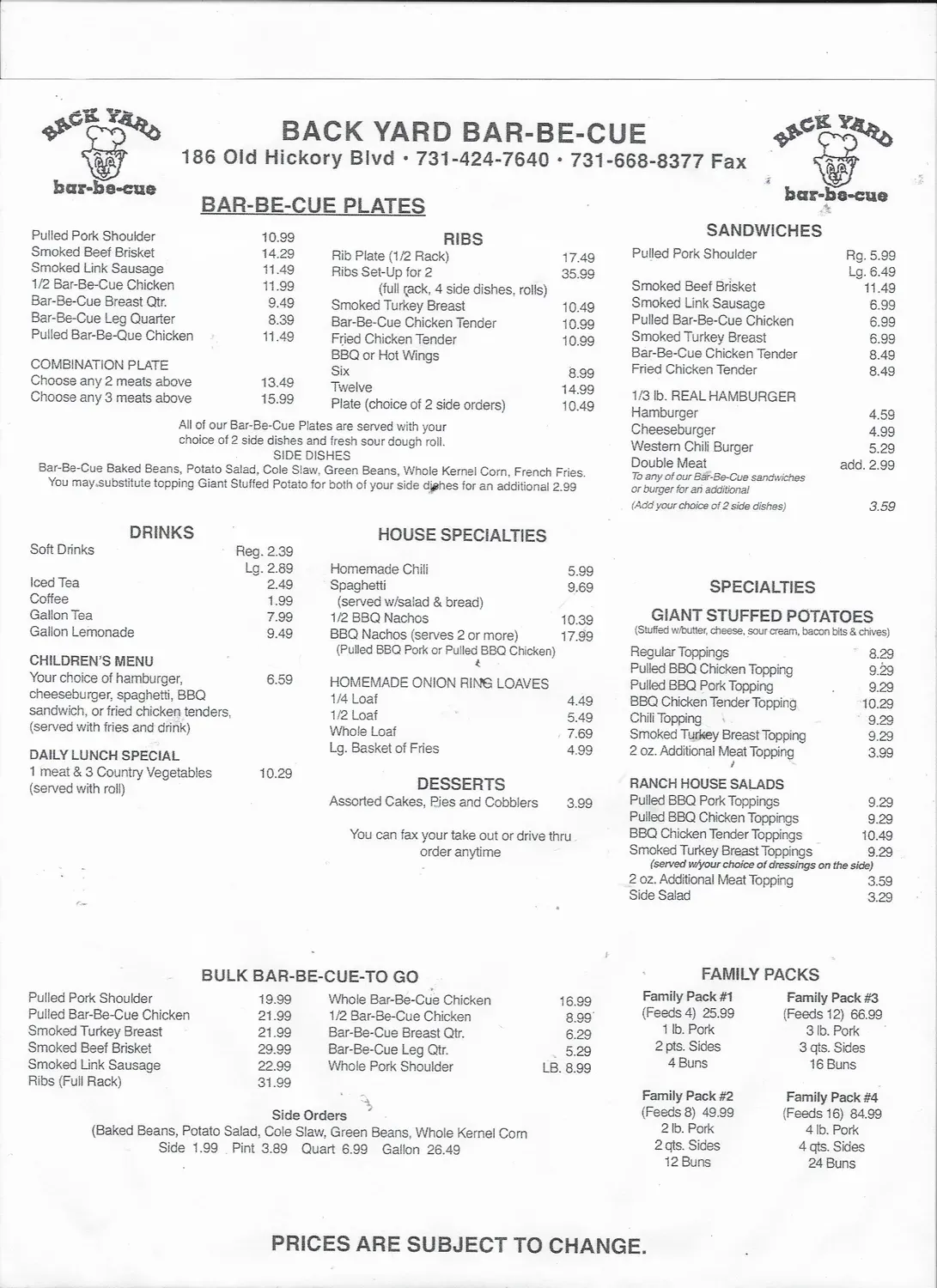 Menu 1