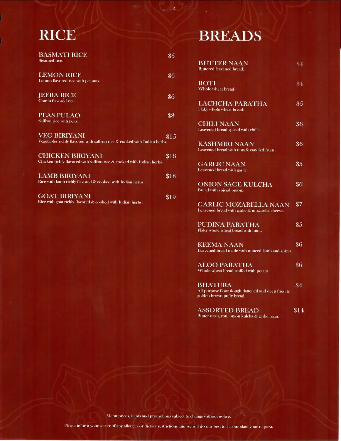 Menu 6