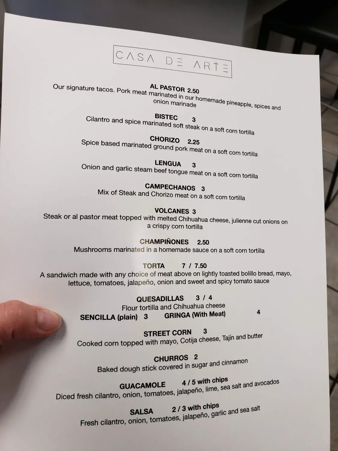 Menu 1