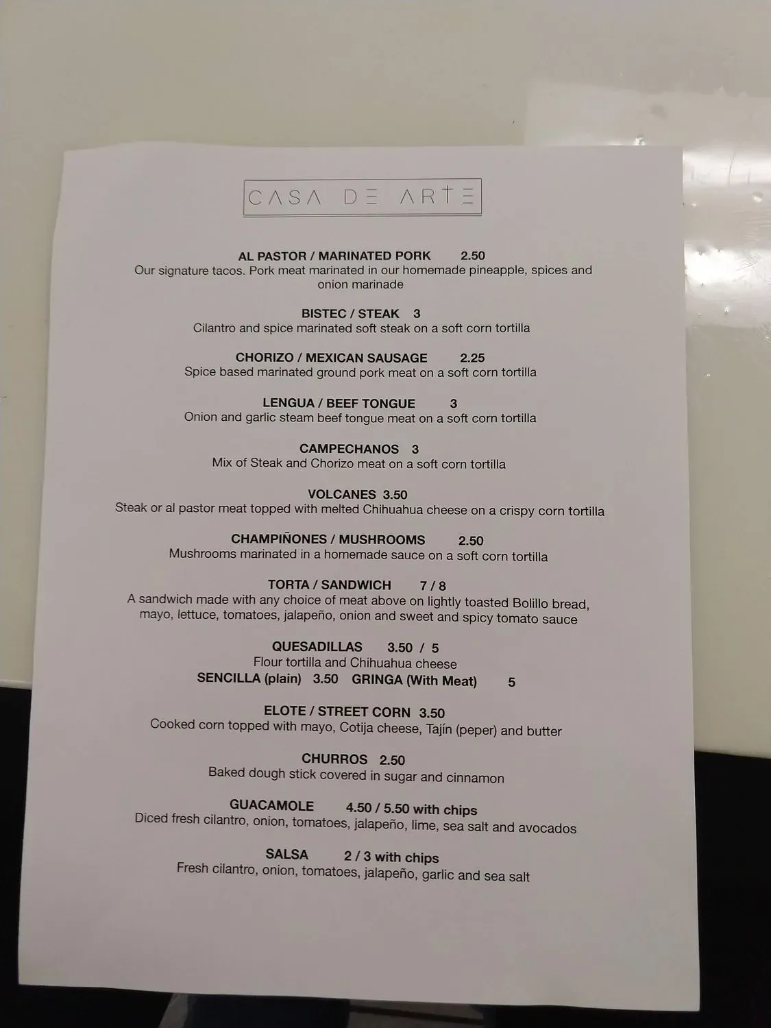 Menu 5