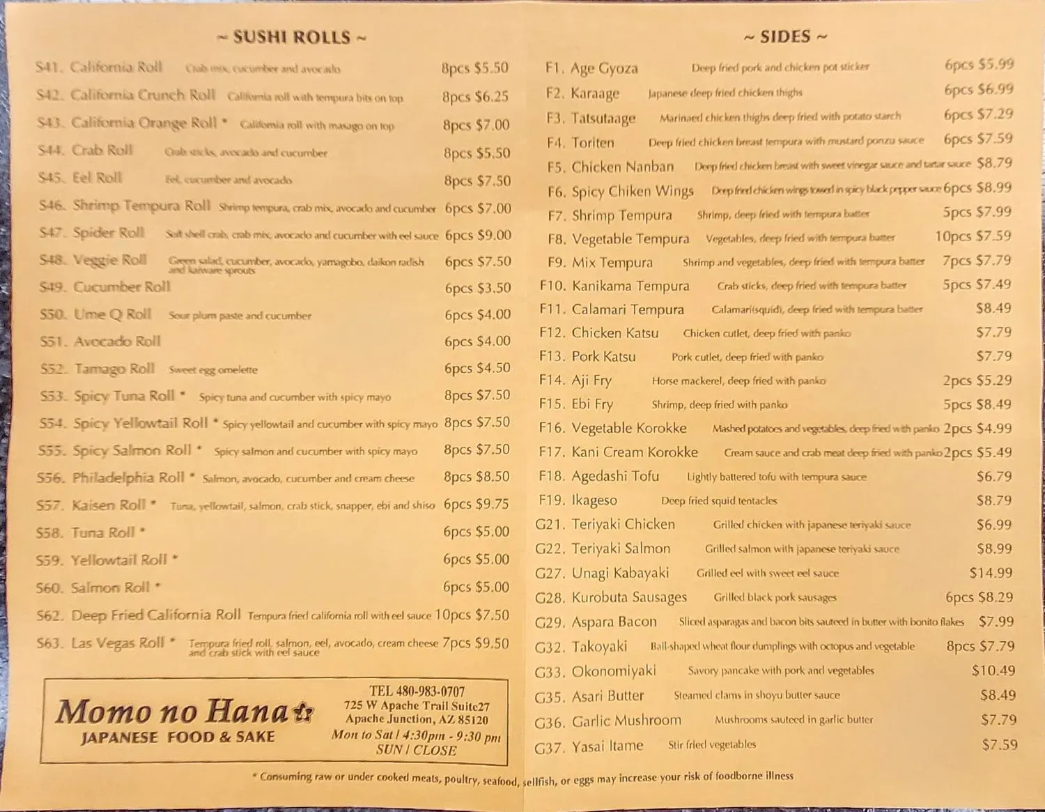 Menu 1