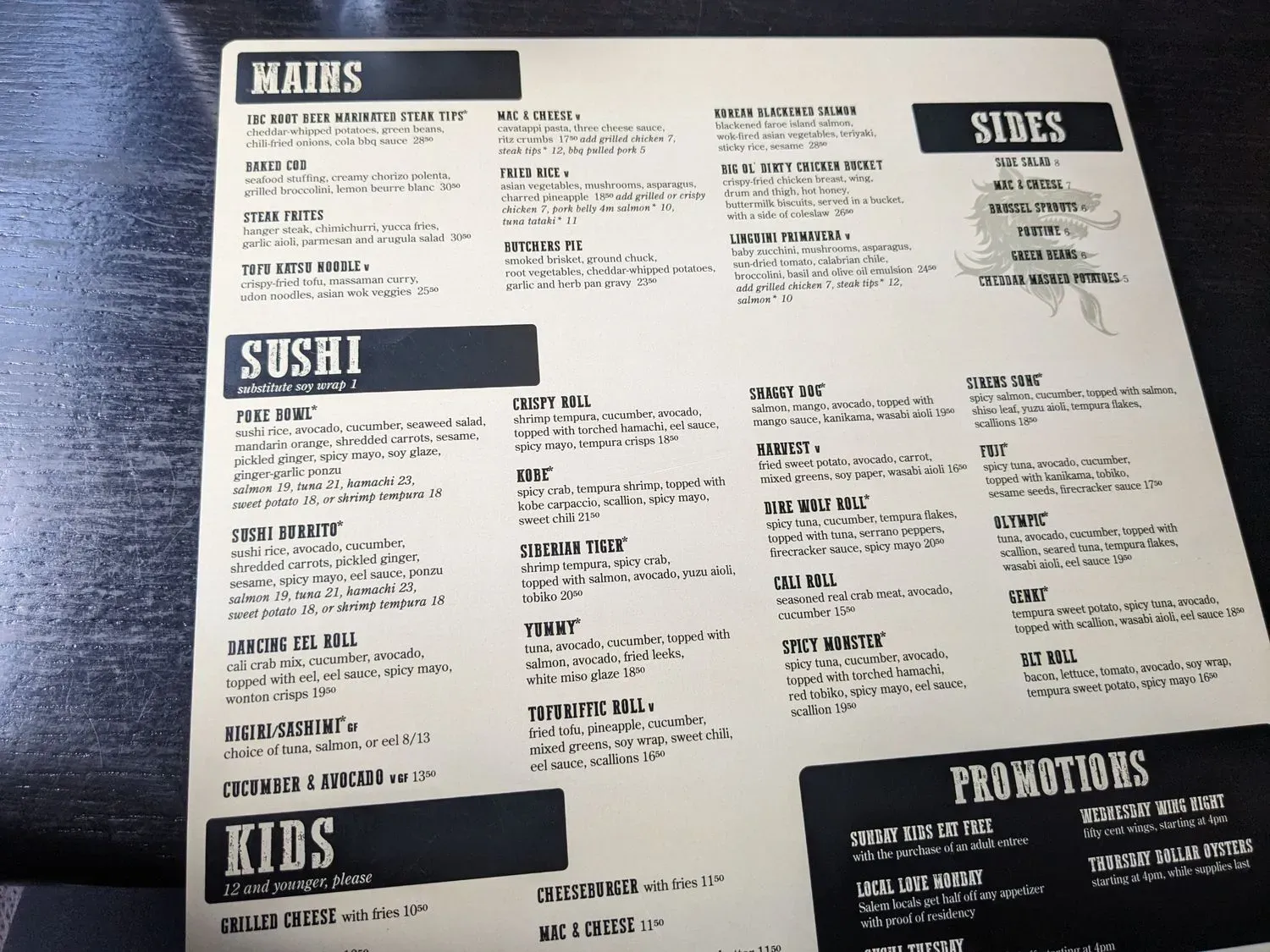 Menu 5