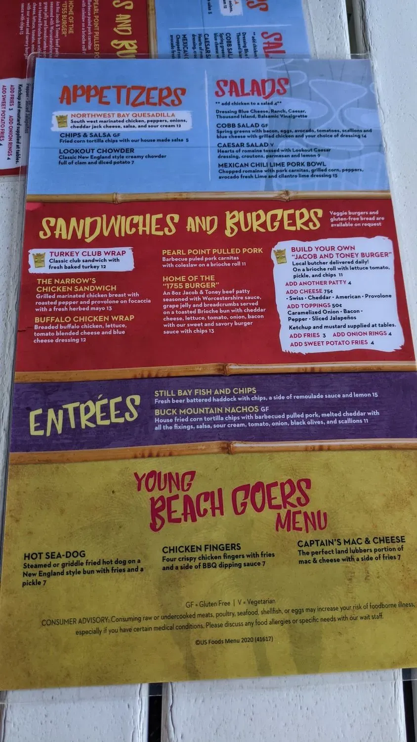 Lookout Bar & Grill Menu - Updated November 2025