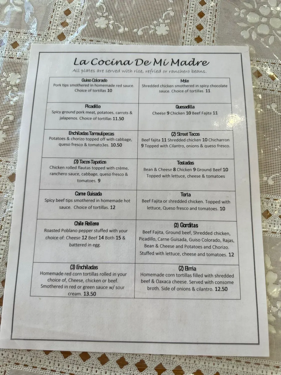 Menu 1