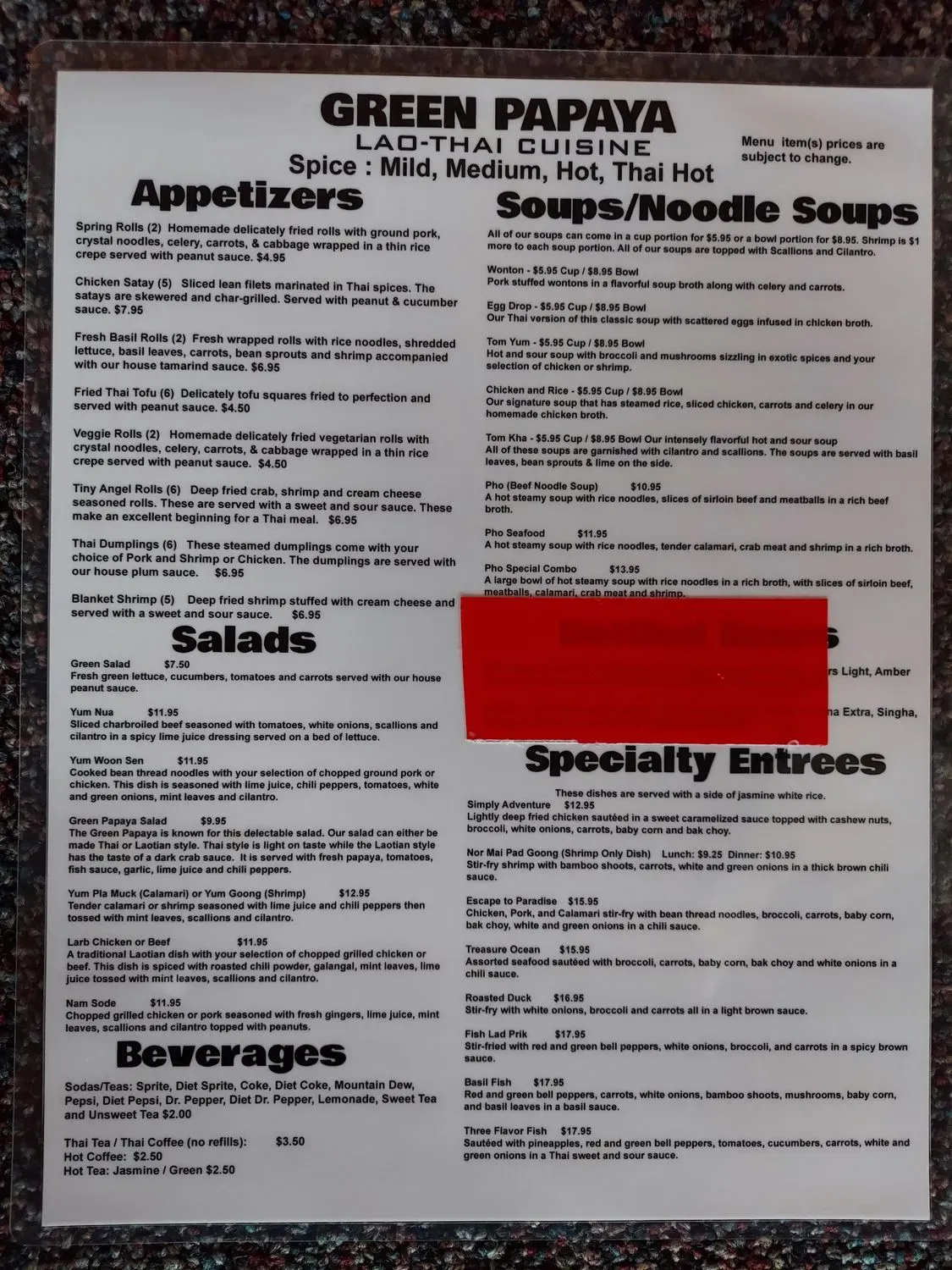 Menu 1