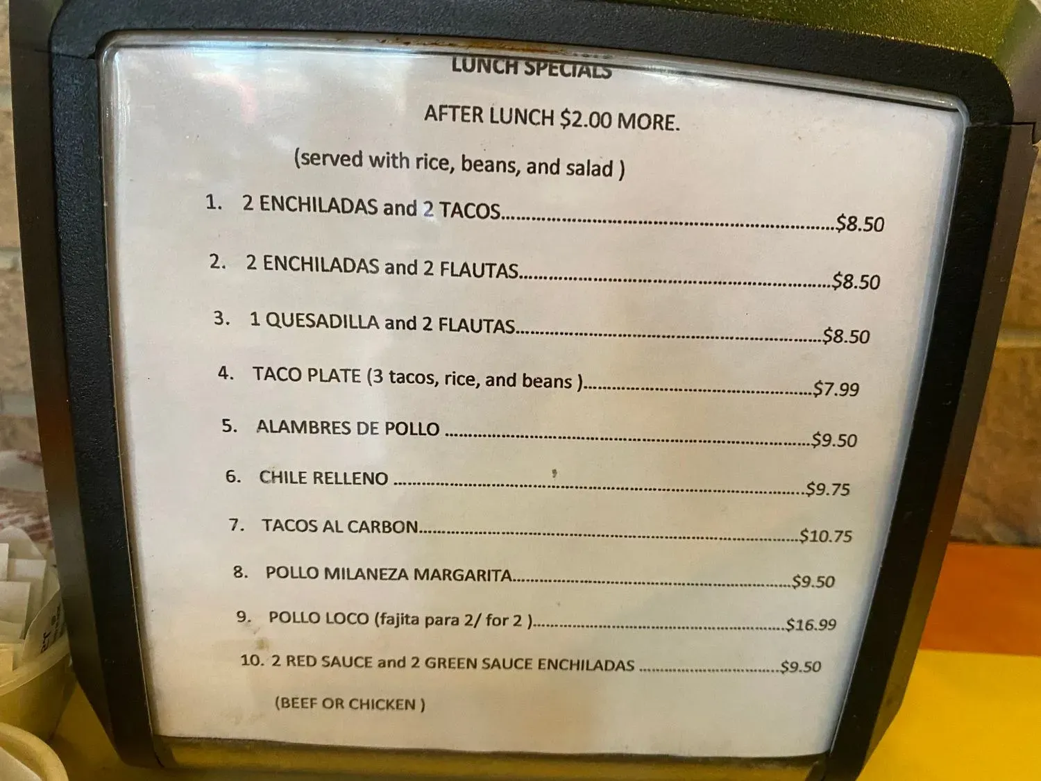 Menu 2