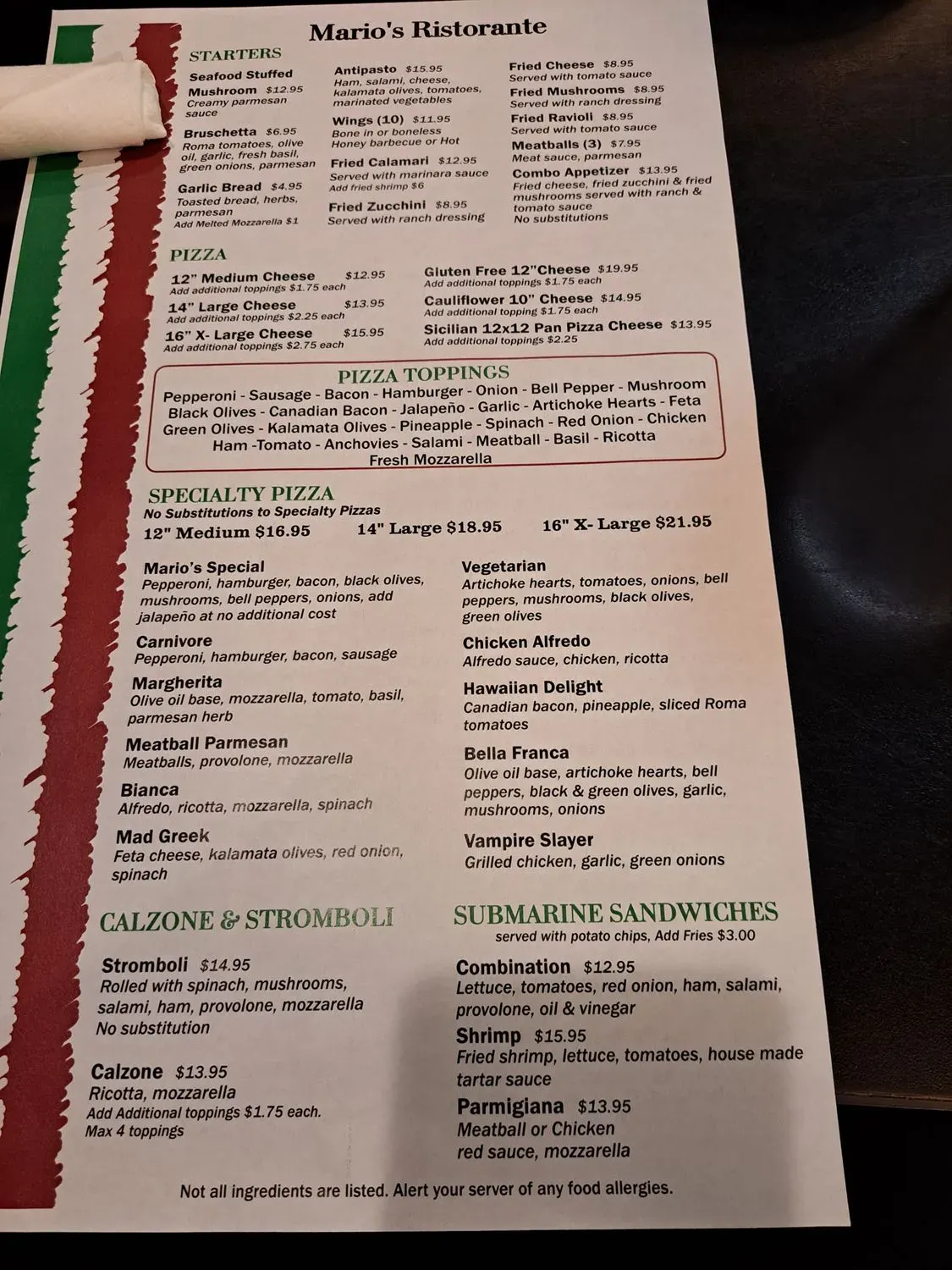 Menu 5