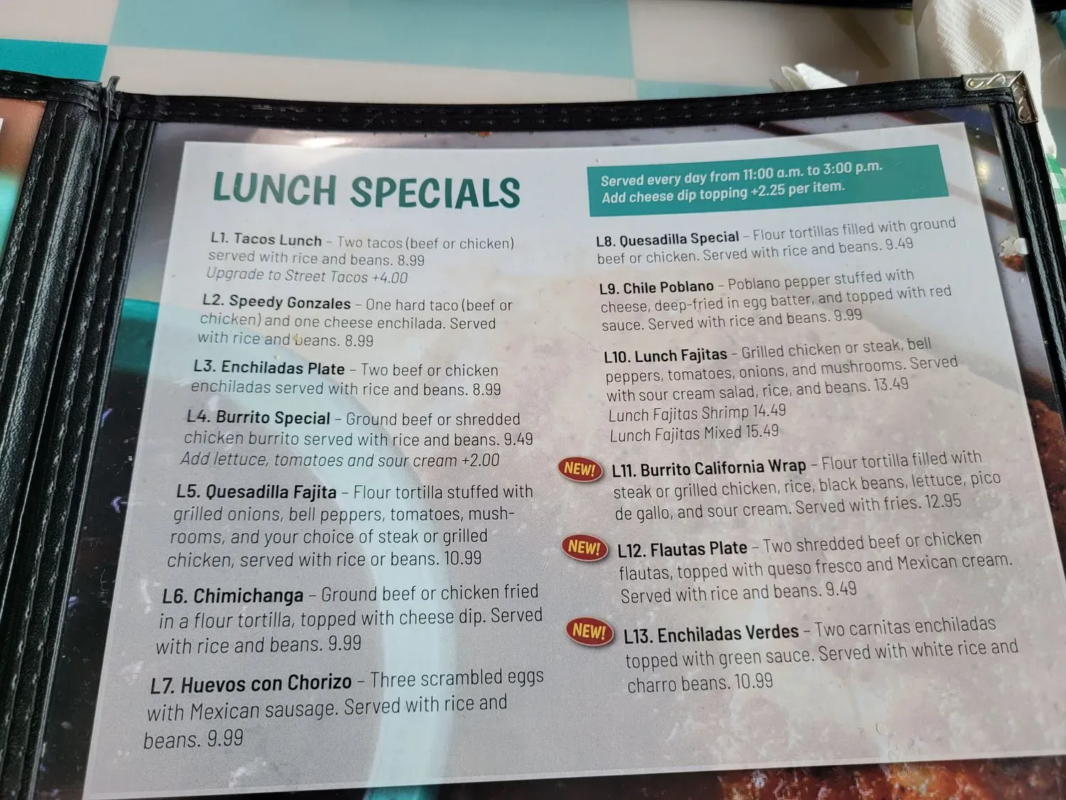 Menu 1