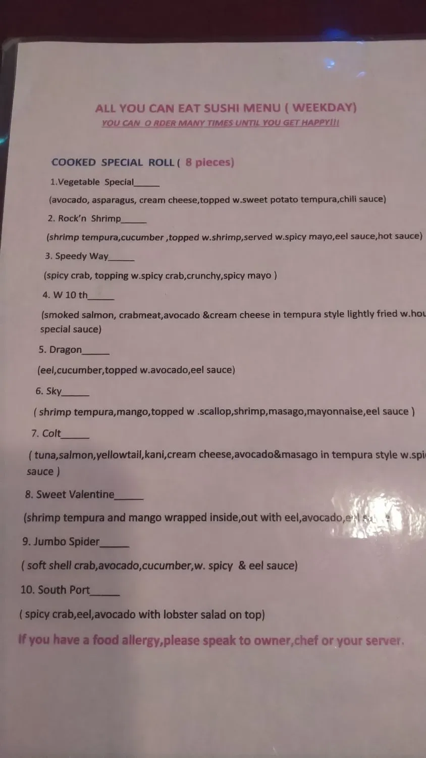 Menu 5