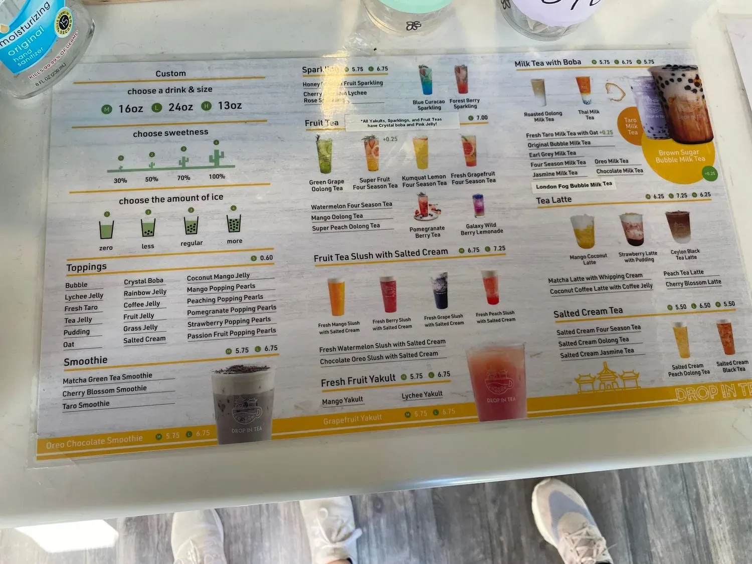 Drop In Tea Oxford Menu - Updated November 2025