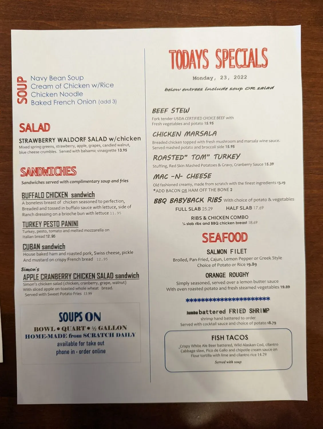 Menu 5