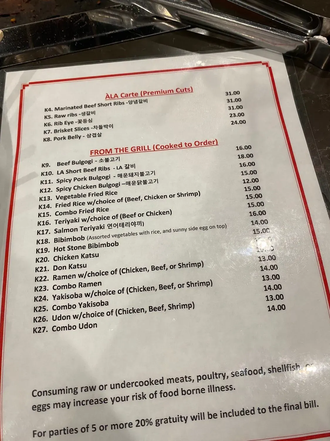 Menu 4