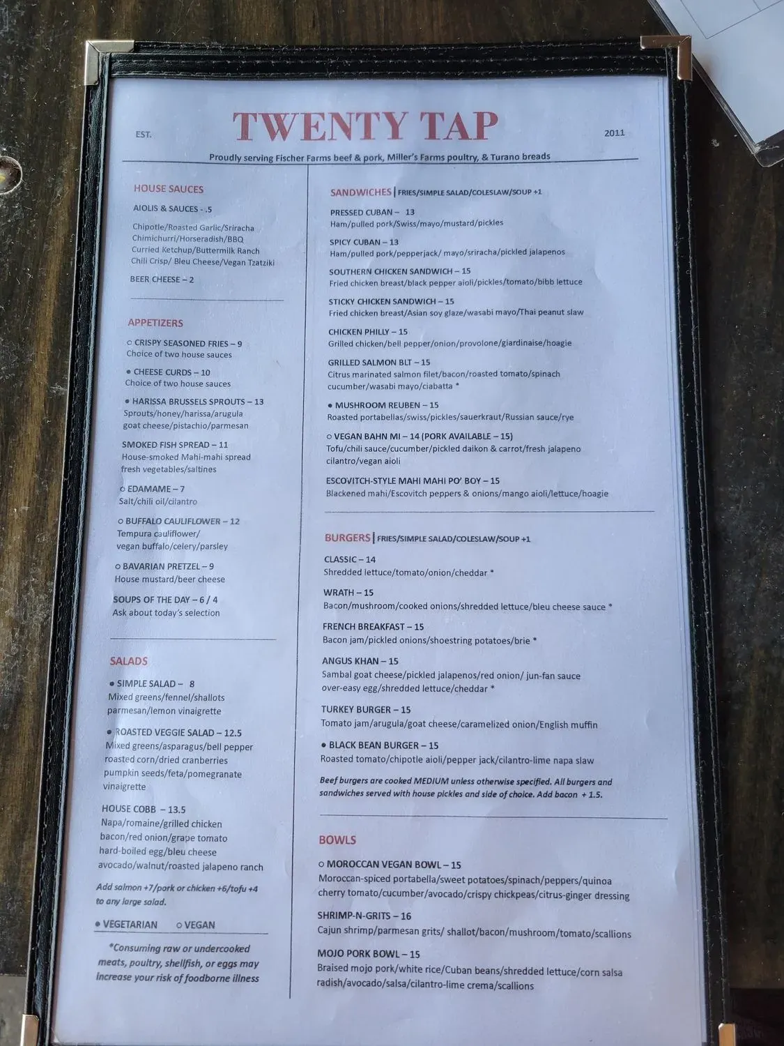 Menu 1