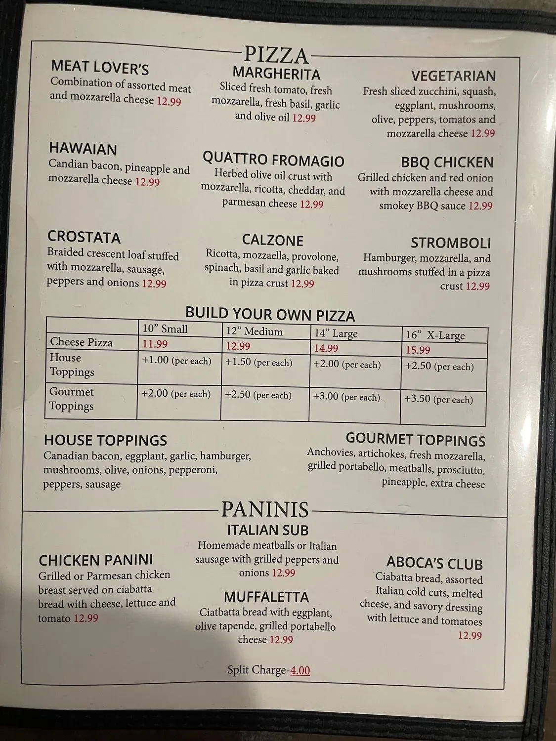 Menu 2