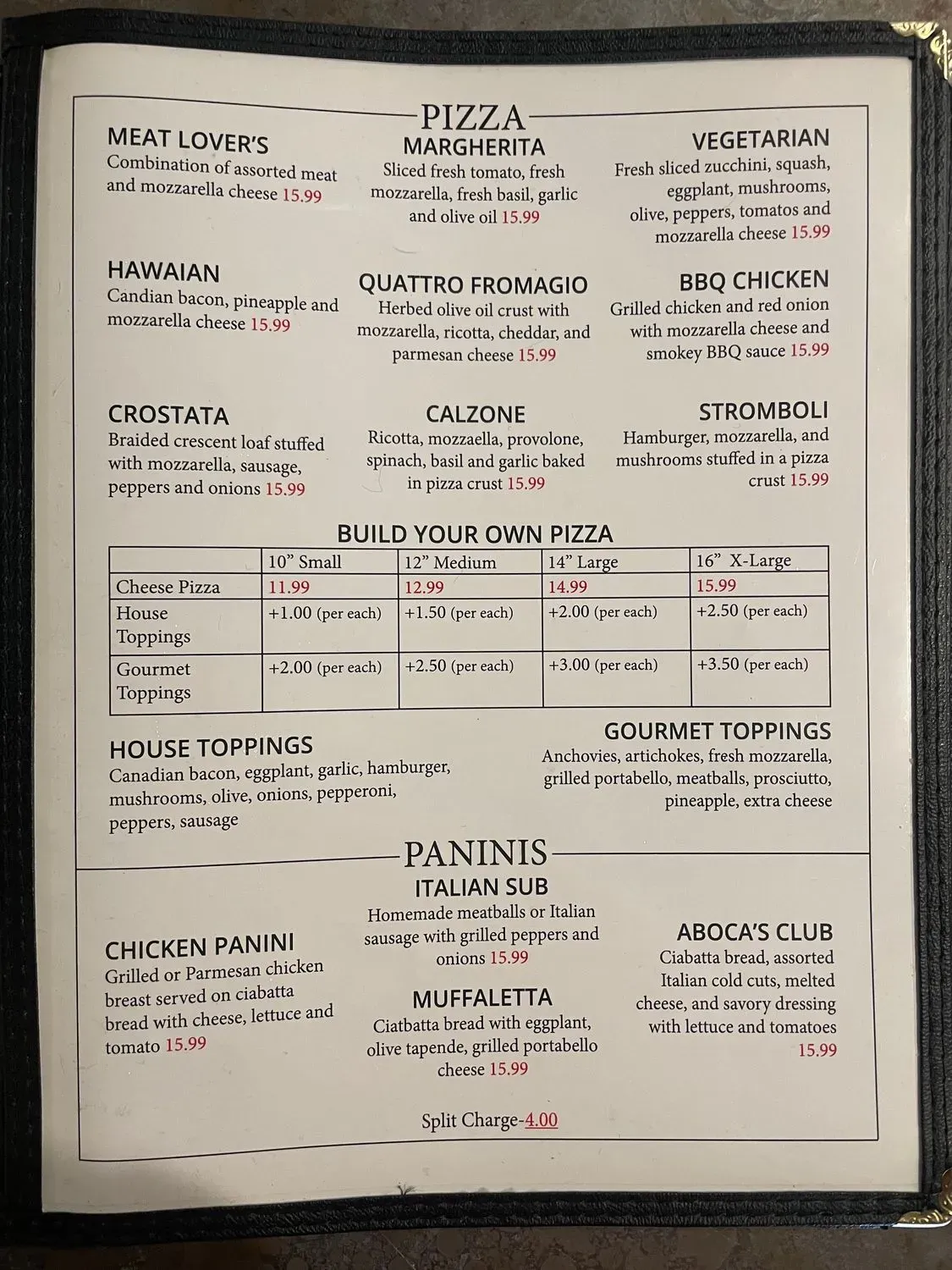 Menu 1