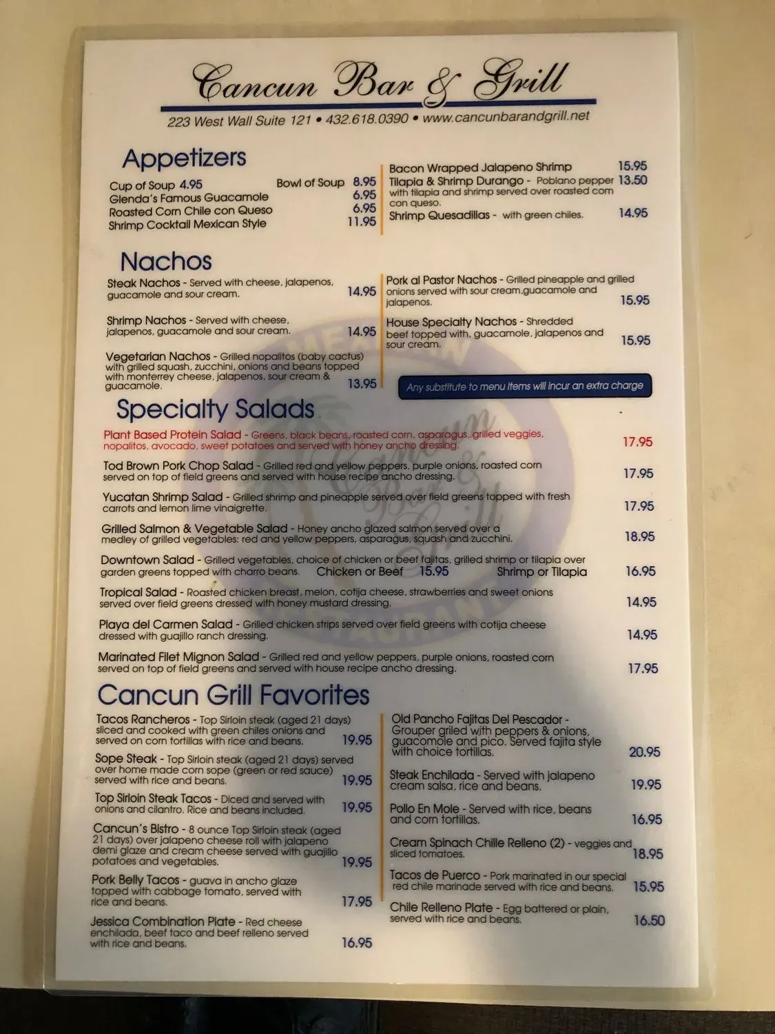 Menu 1