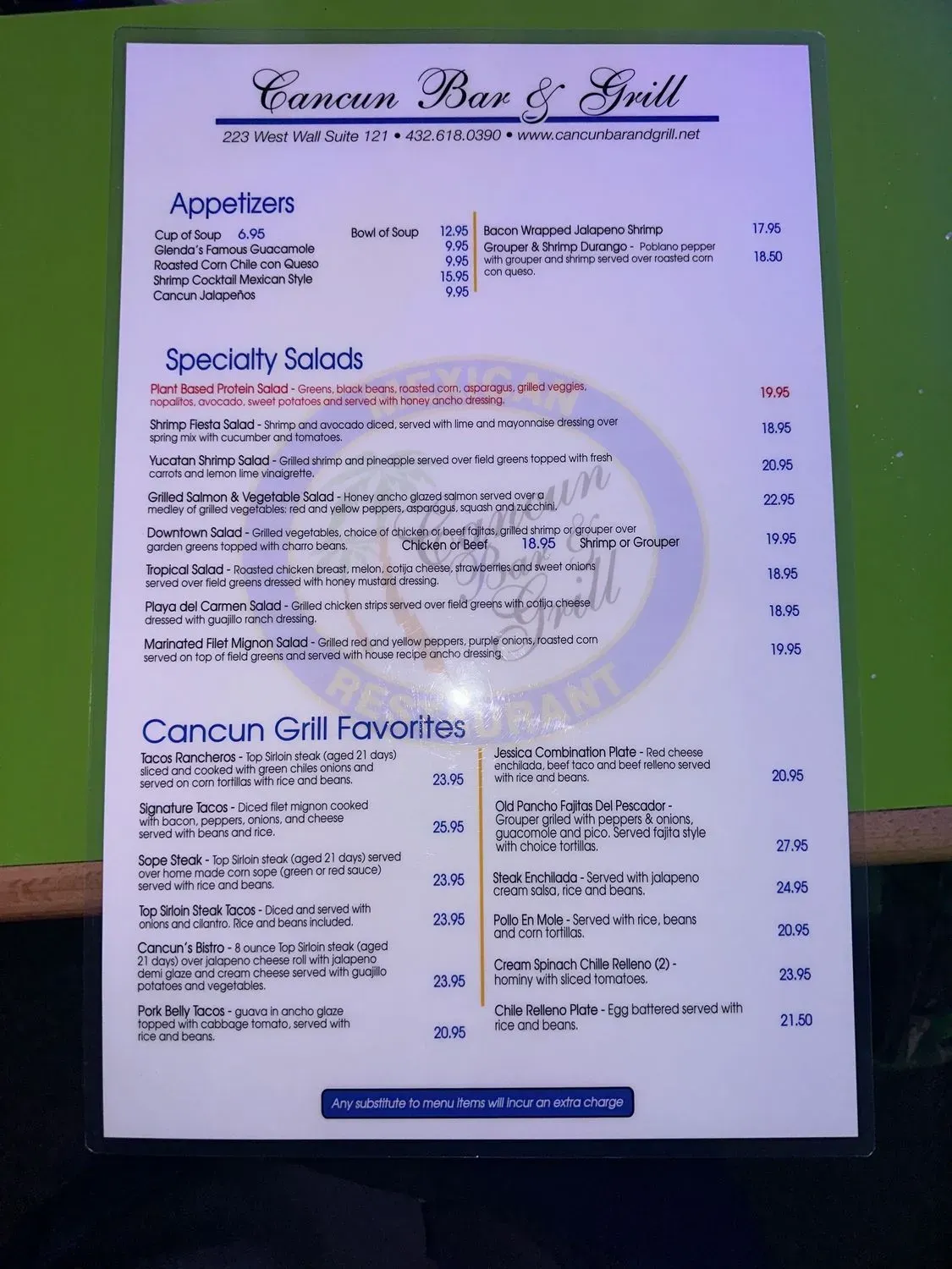 Menu 1