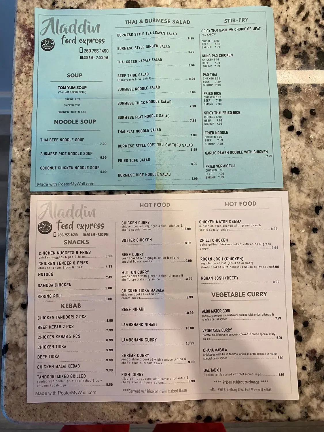 Menu 1