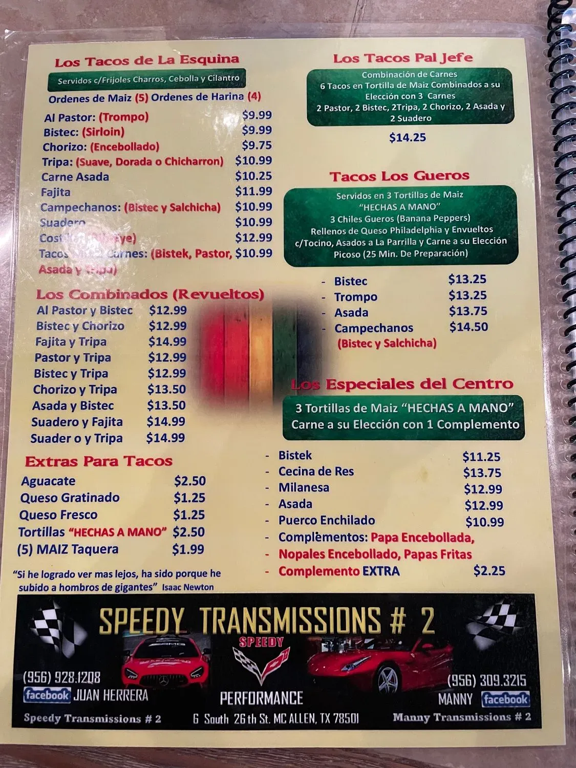 Menu 6