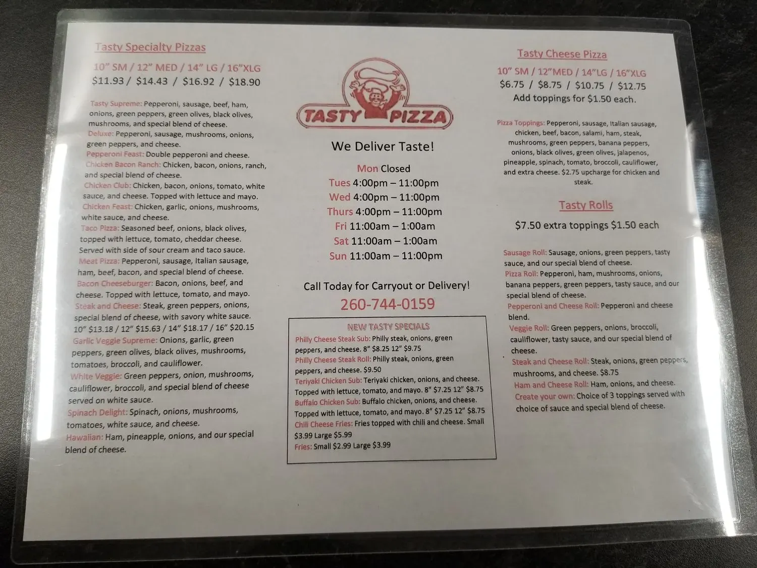 Menu 5