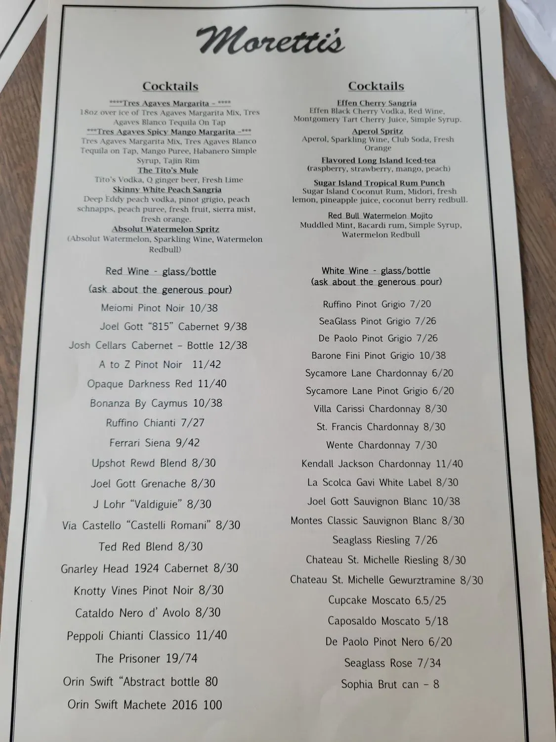 Menu 1