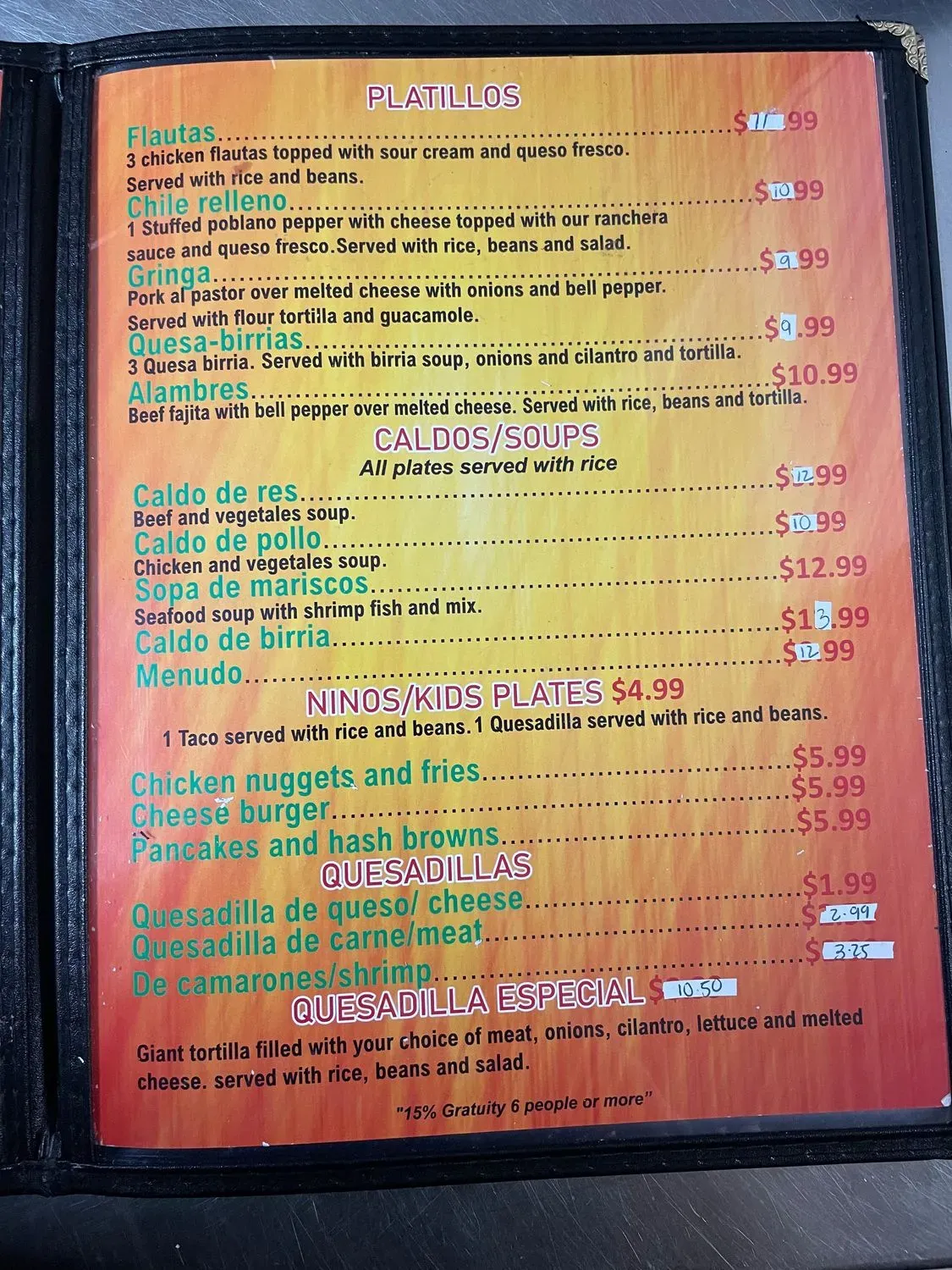 Menu 1