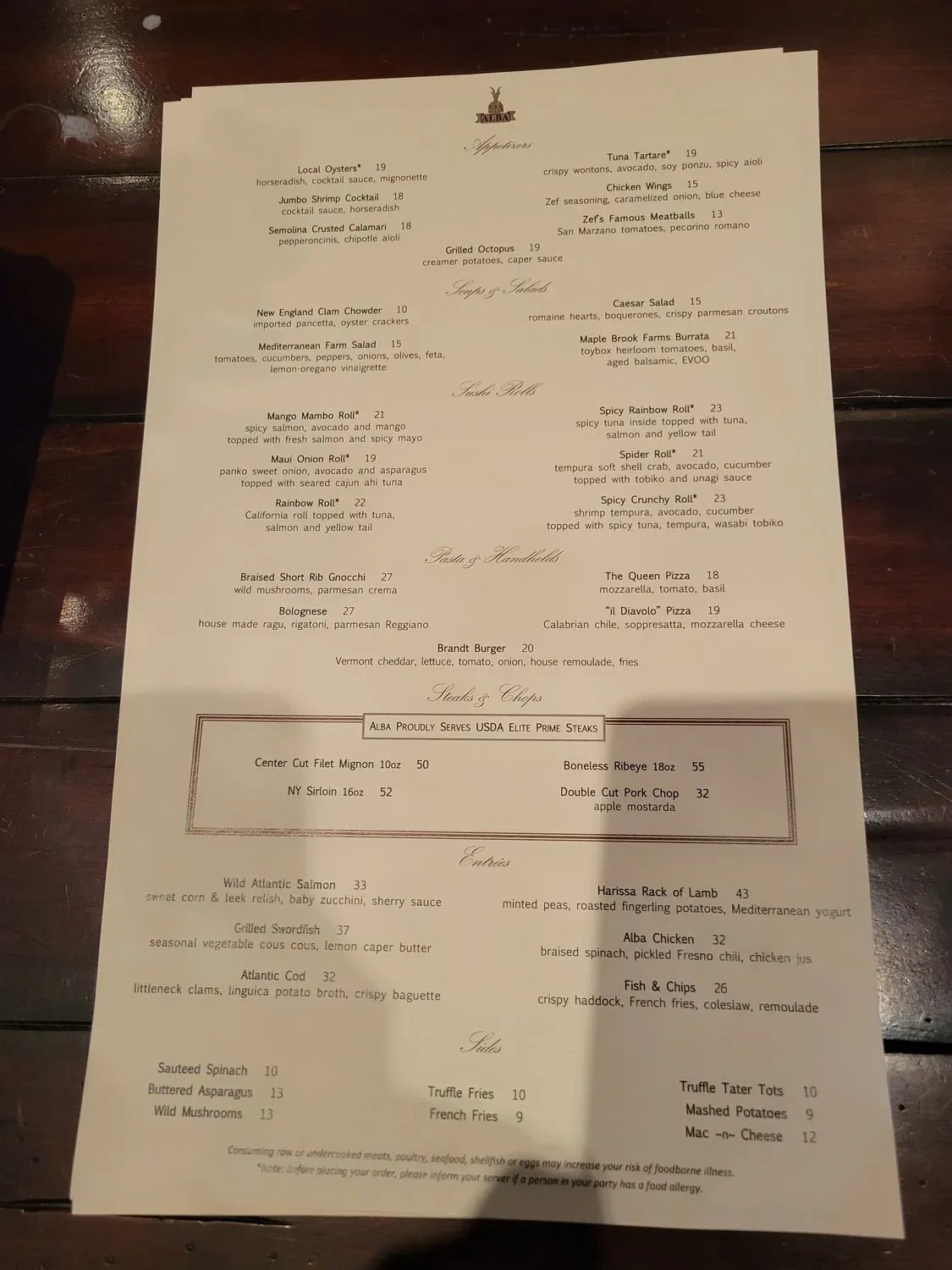 Menu 1