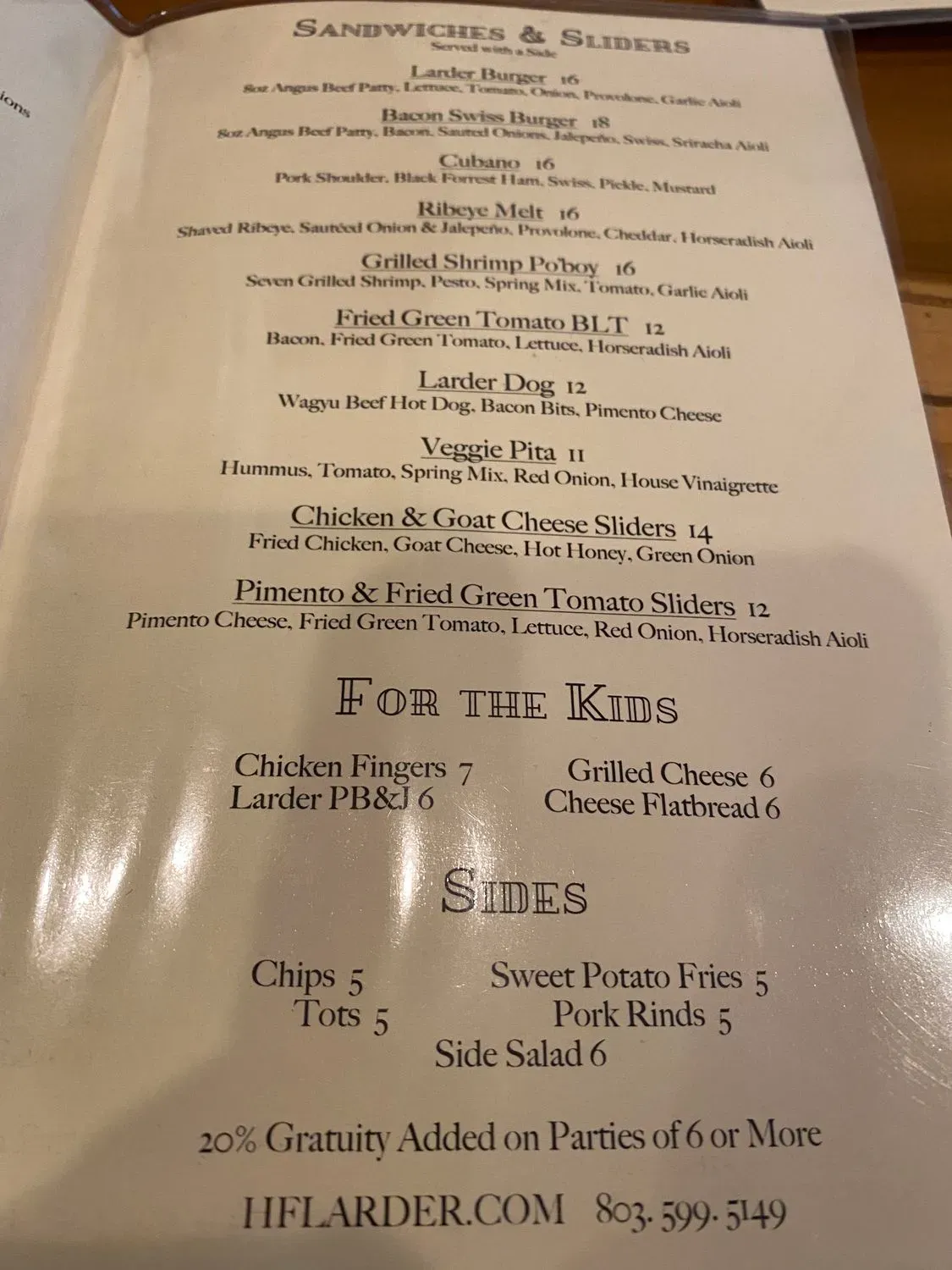 Menu 6