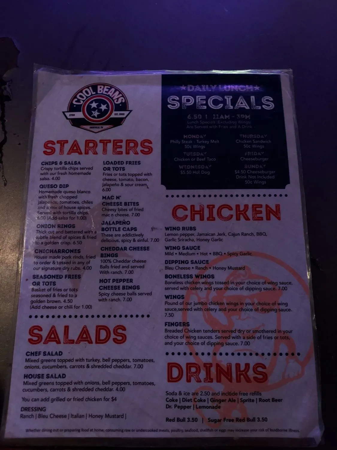 Menu 5