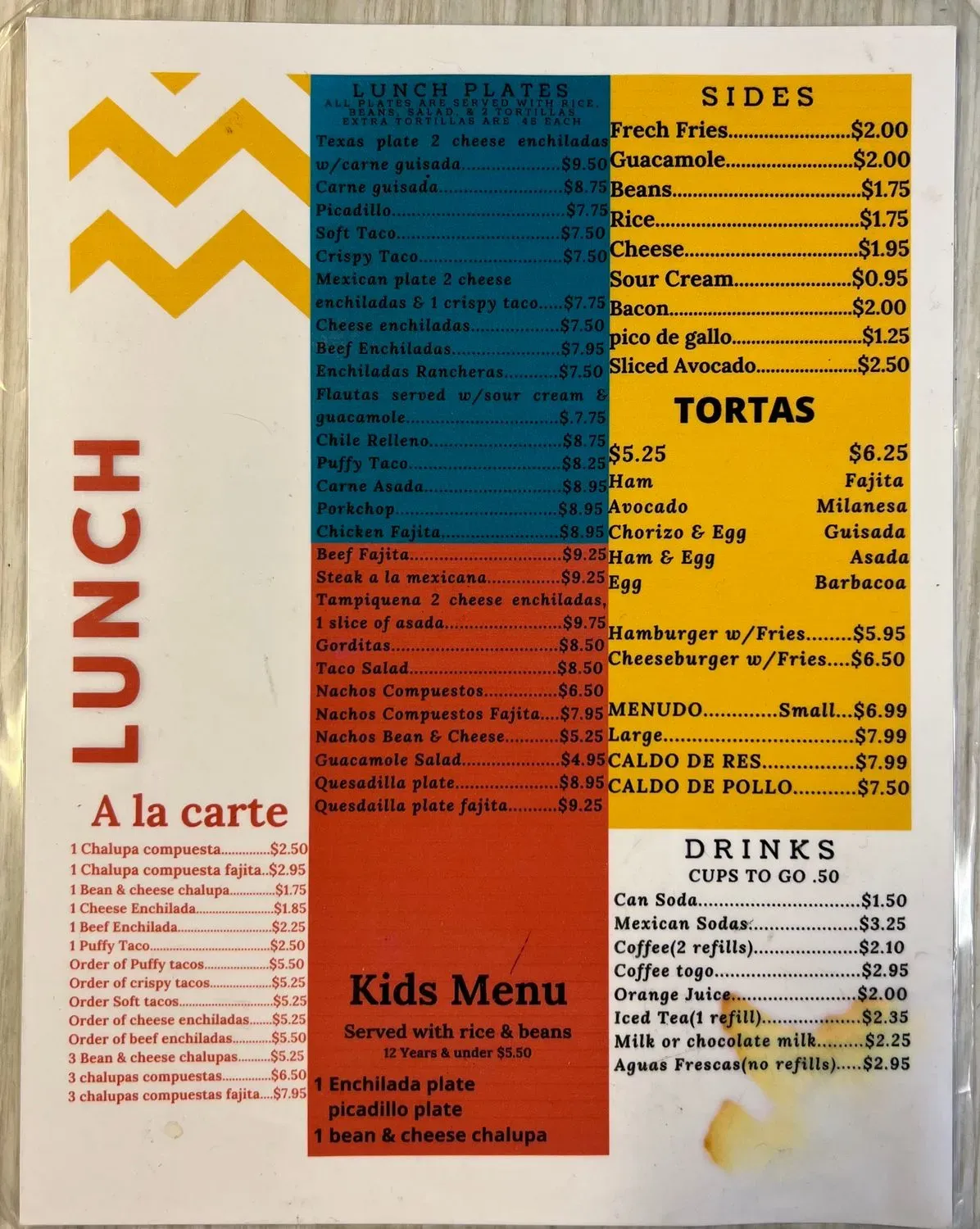 Menu 1