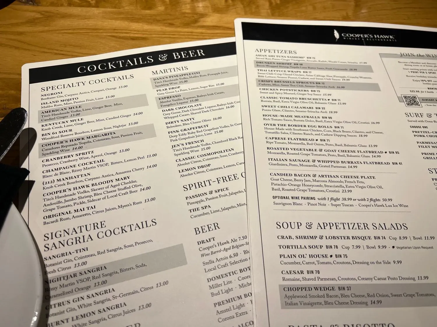 Cooper's Hawk Winery & Restaurant- New Lenox Menu - Updated September 2025