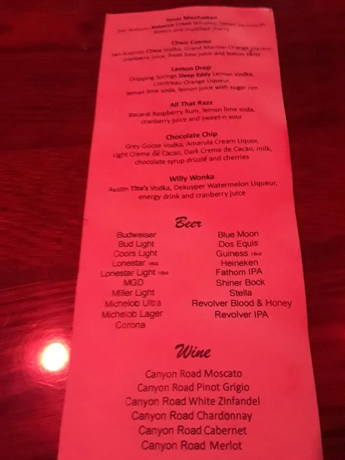 Menu 5