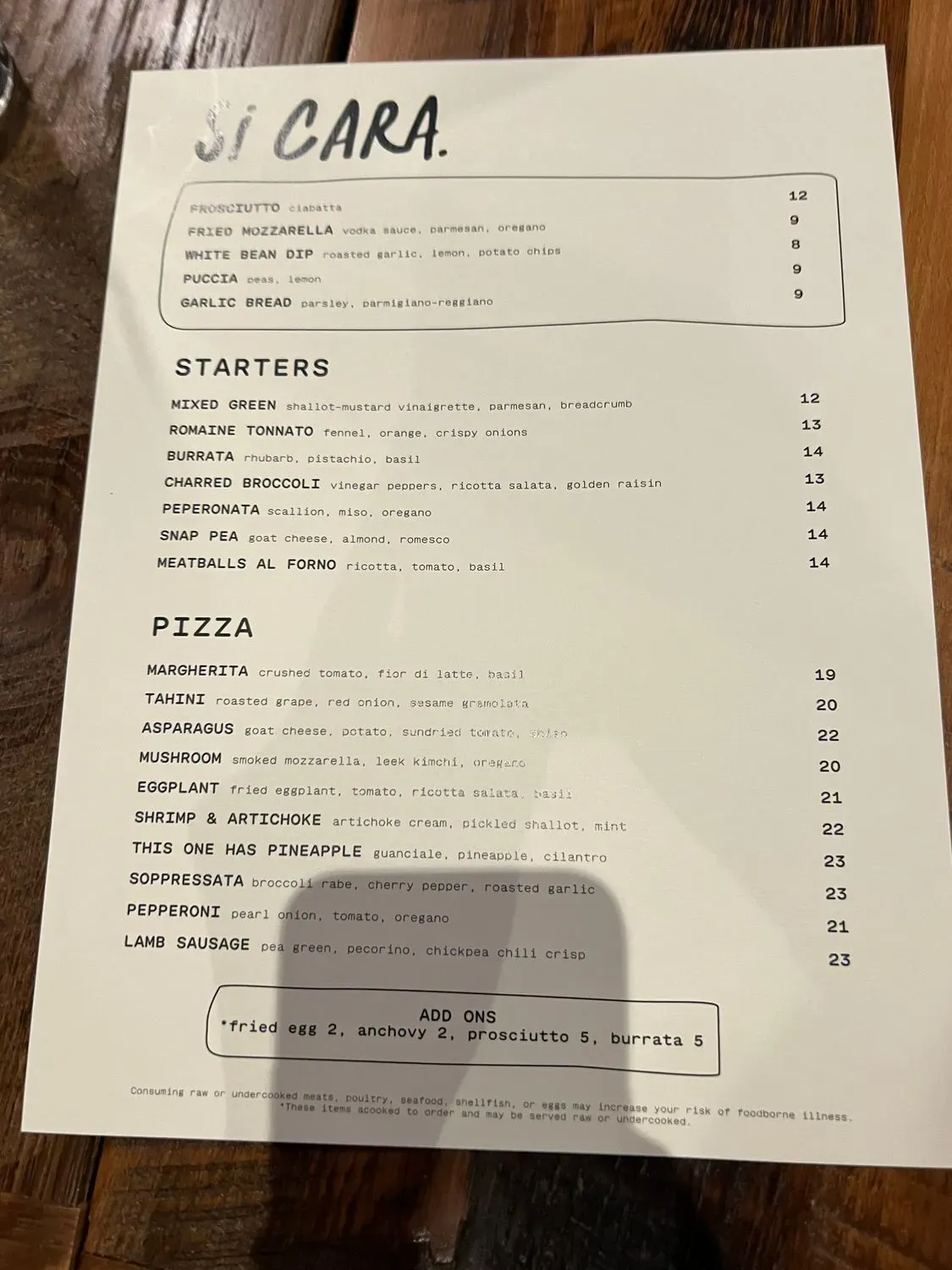 Menu 1