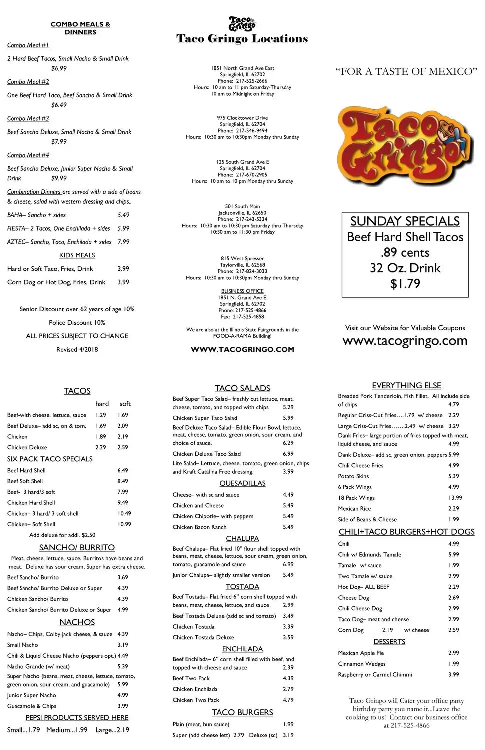 Menu 1