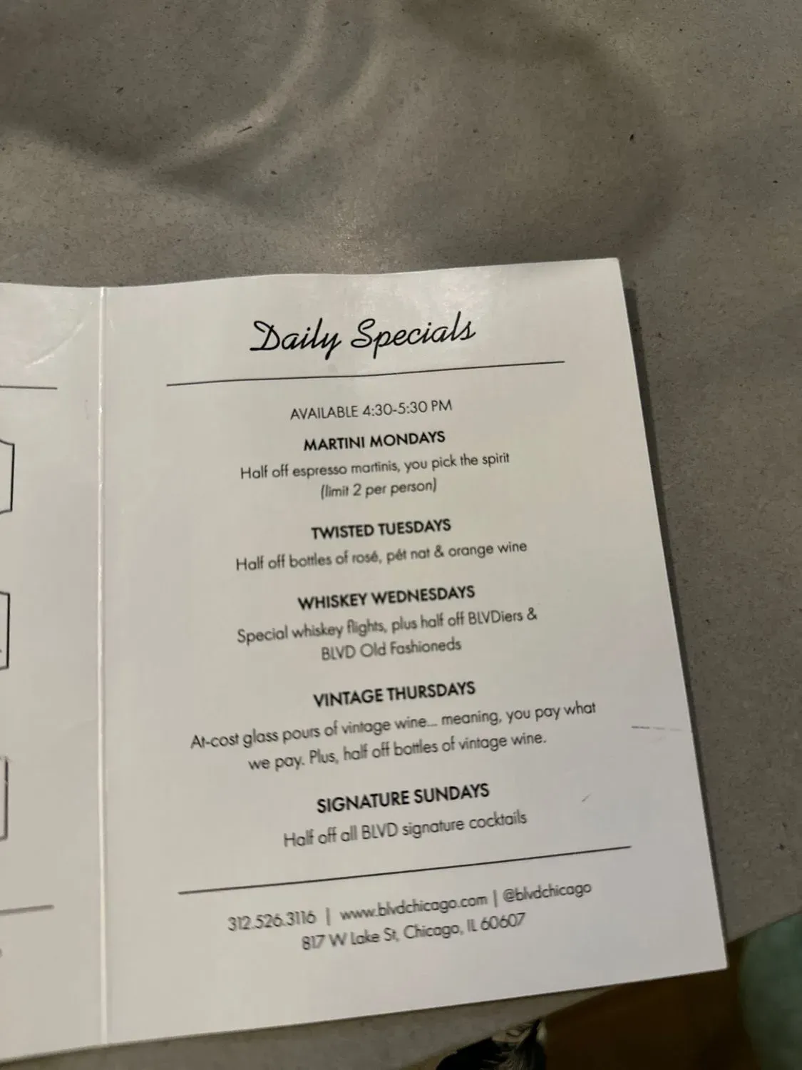 Menu 5