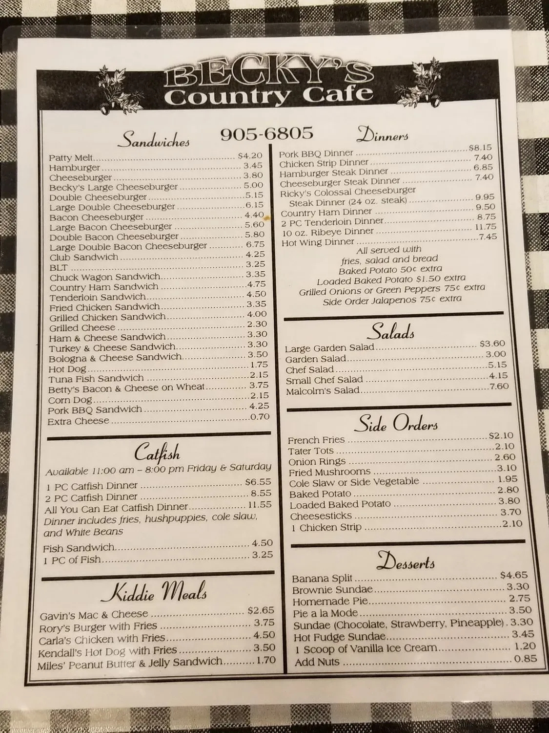 Menu 5