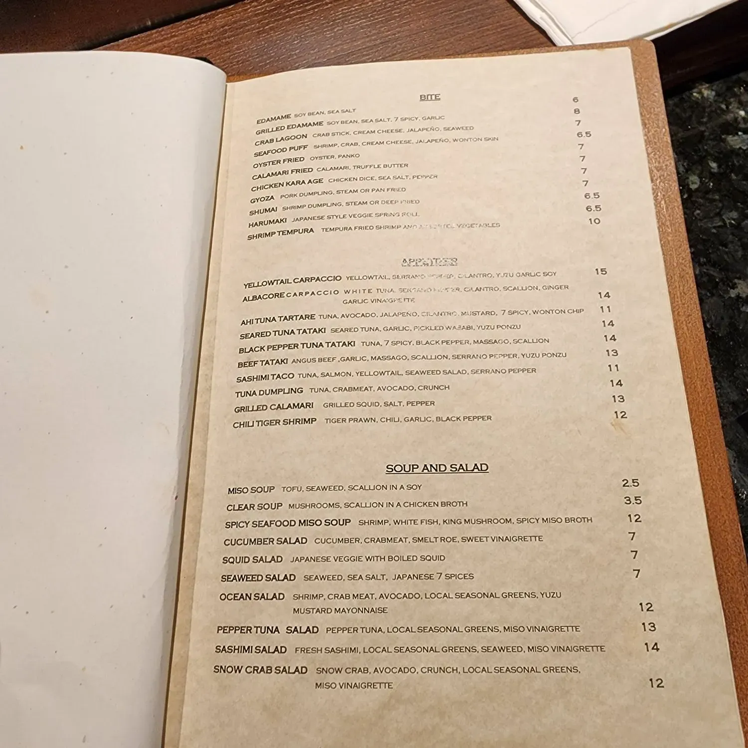 Menu 1