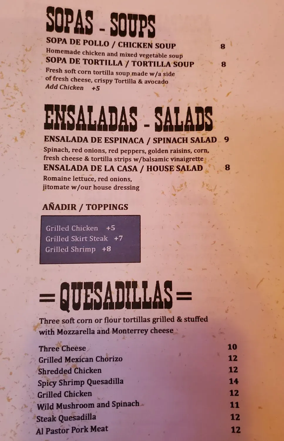 Menu 5