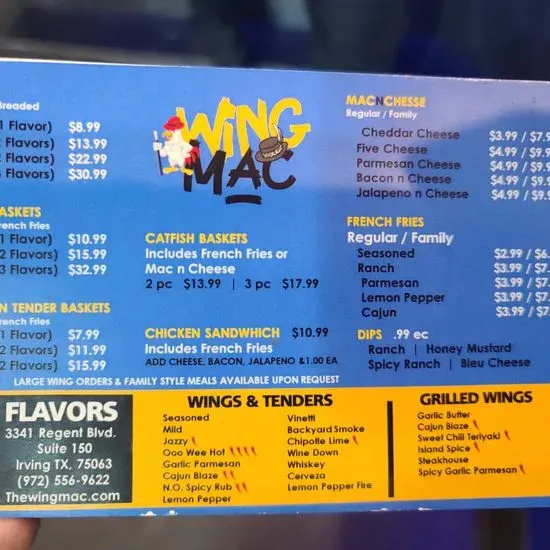 The Wing Mac Menu Irving, TX Checkle