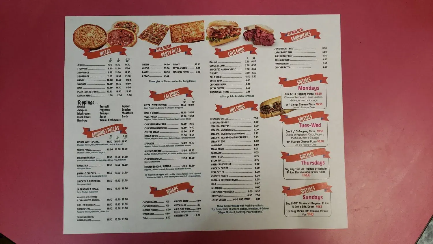 Menu 4