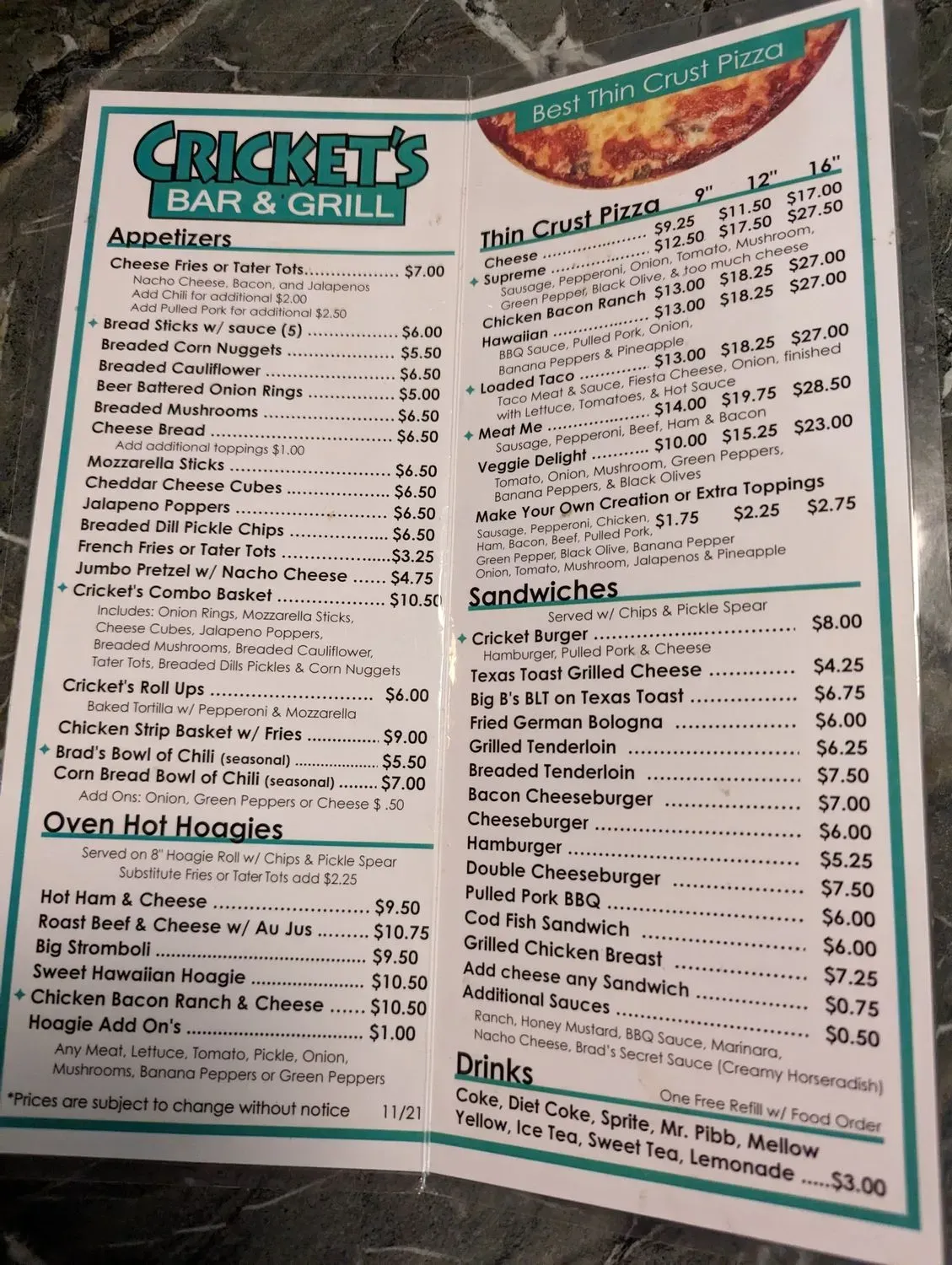 Menu 1