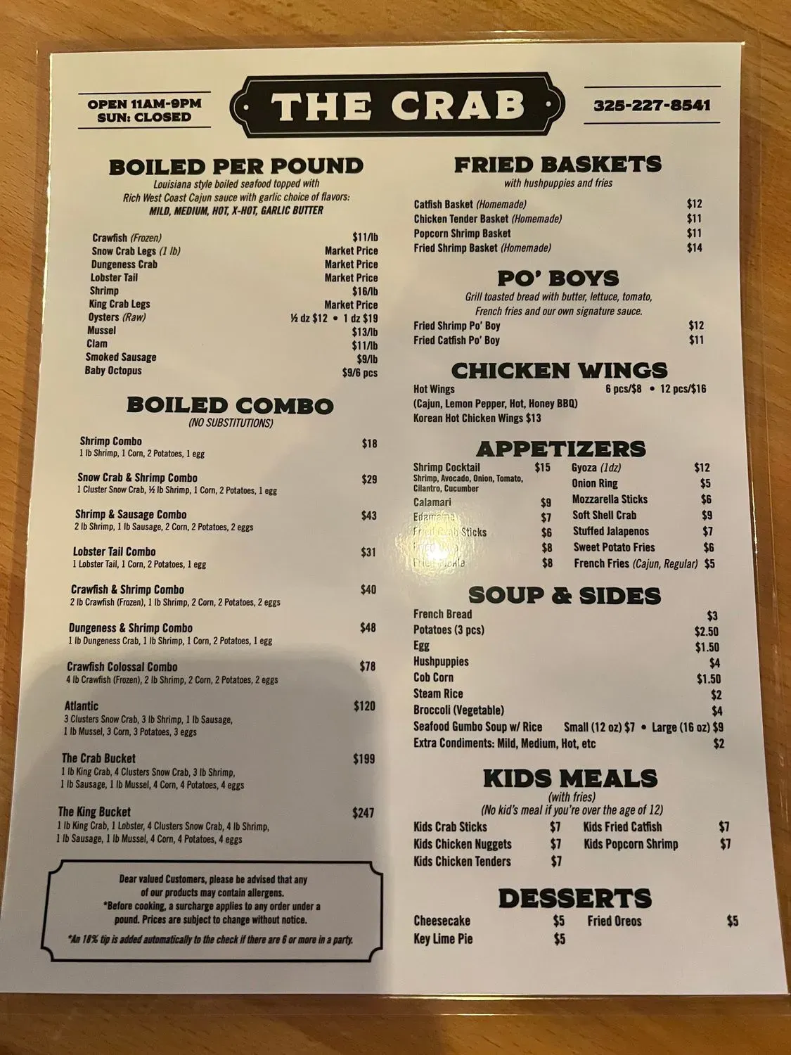 Menu 1