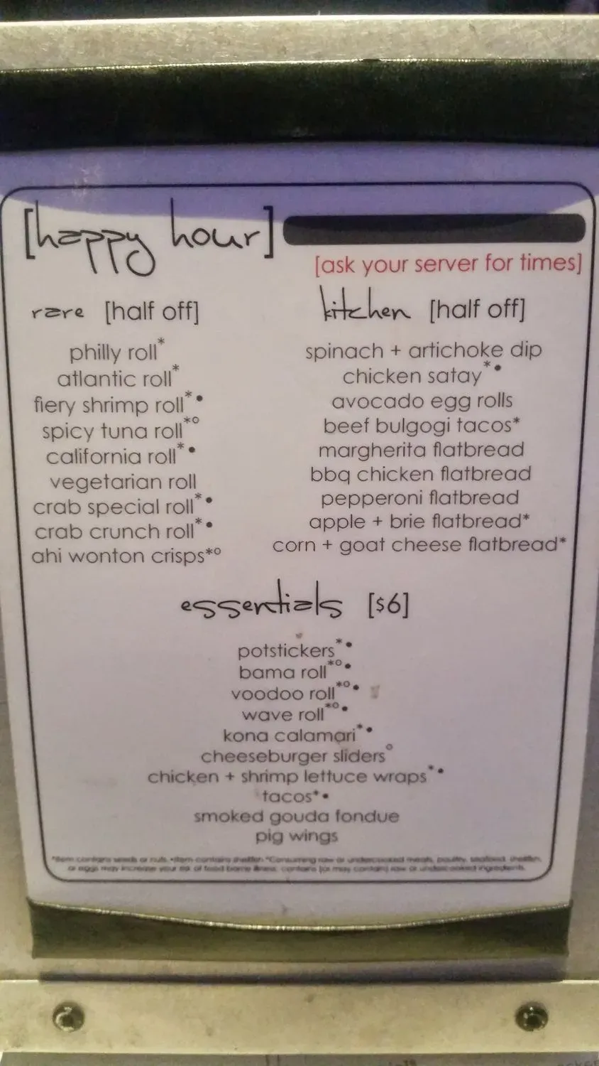 Menu 6