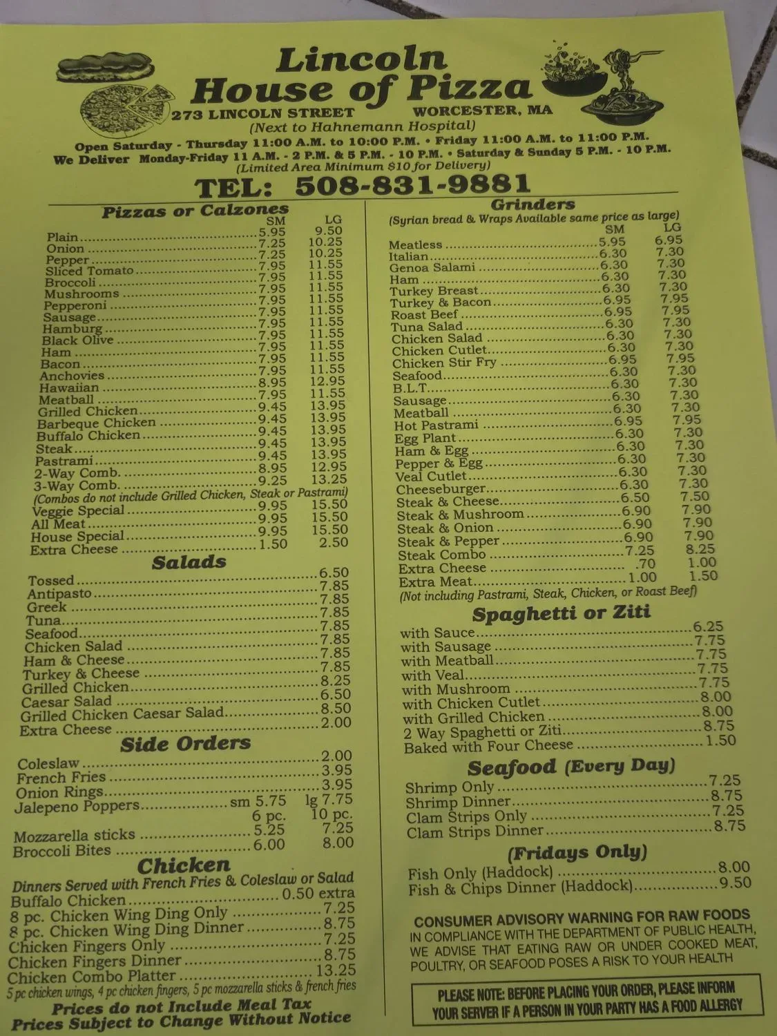 Menu 6