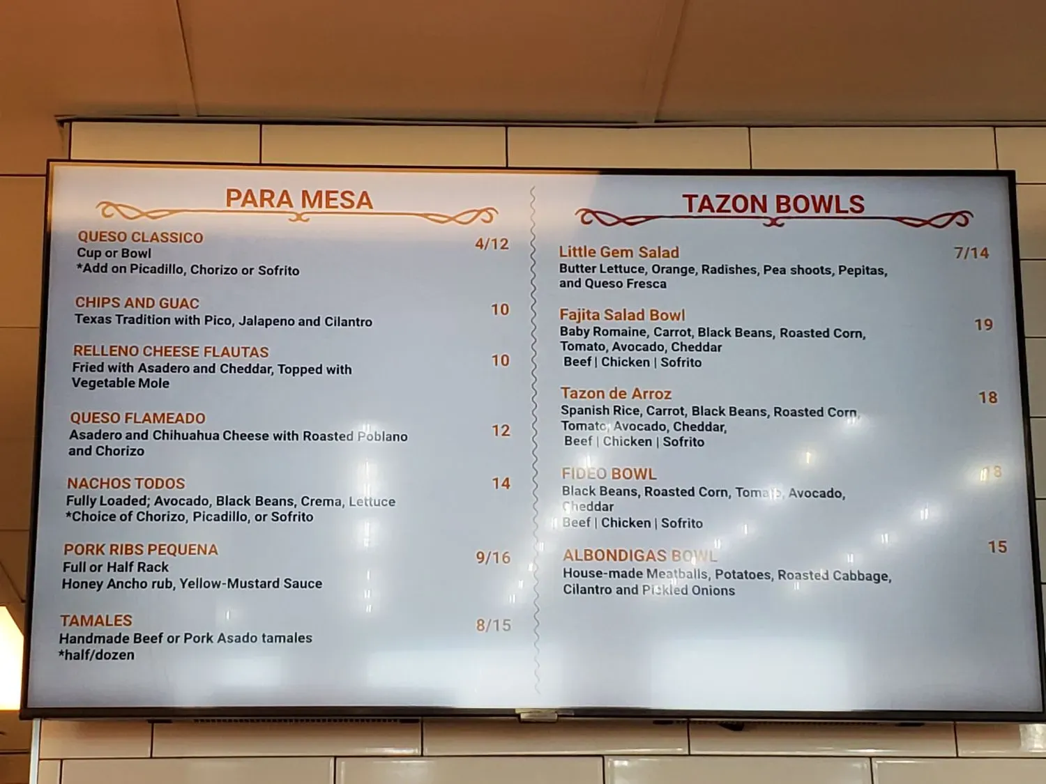 Menu 6