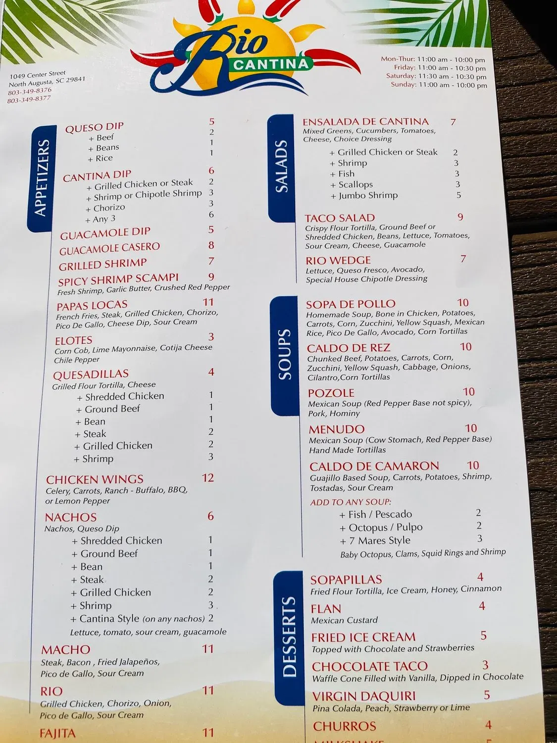 Menu 1