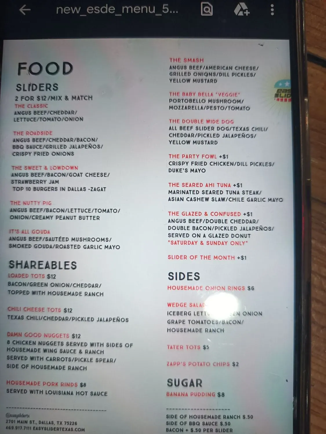 Menu 1