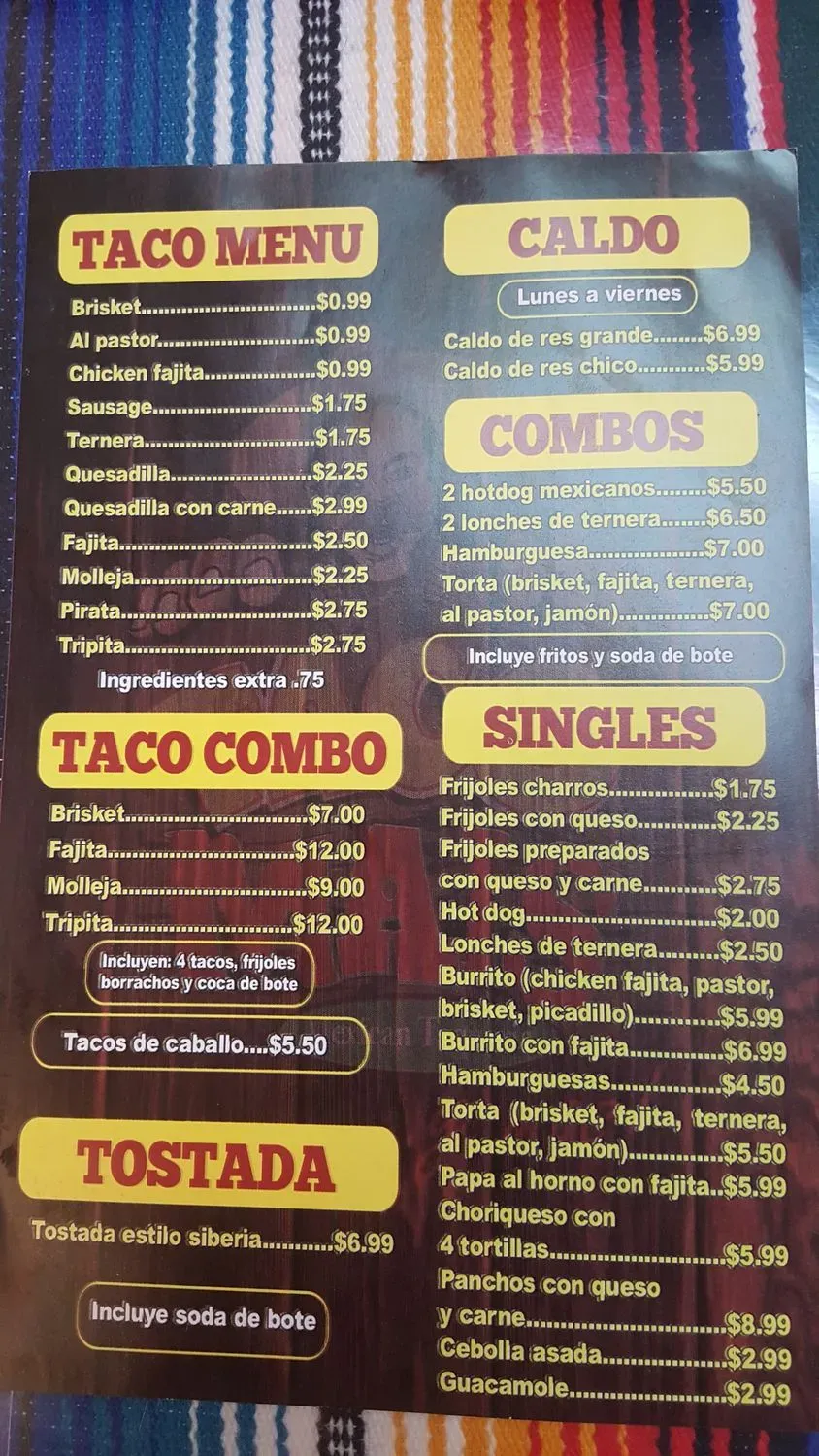 Menu 1